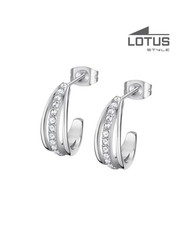 LOTUS STYLE WOMEN'S STAINLESS STEEL EARRINGS 